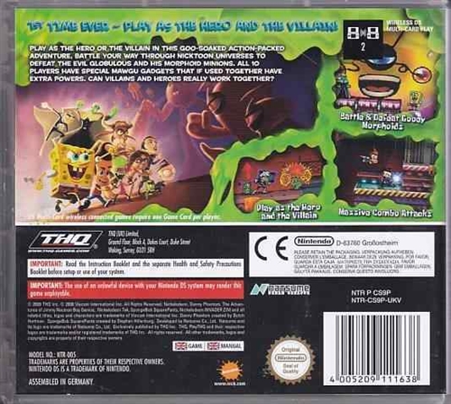 Spongebob Squarepants Featuring Nicktoons Globs of Doom - Nintendo DS (A Grade) (Used)